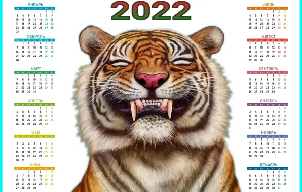 Календарь, заставка, 2022