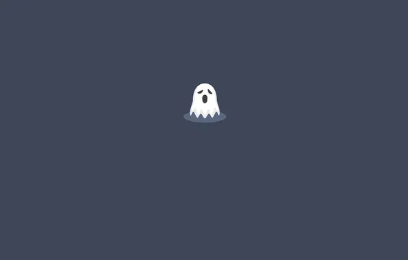 Минимализм, призрак, серый фон, ghost, minimalism, phantom, привидение, gray background