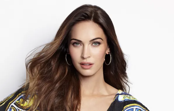 Взгляд, Меган Фокс, Megan Fox, макияж, актриса, брюнетка, hair