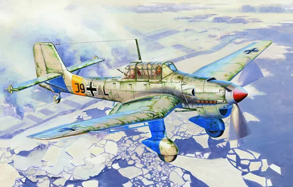 Германия, пикирующий бомбардировщик, Junkers, вермахт, люфтваффе, Штурмовик, Ju 87B-2, Junkers Ju 87
