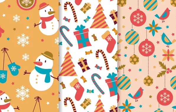Фон, игрушки, текстура, christmas, pattern, декор, collection