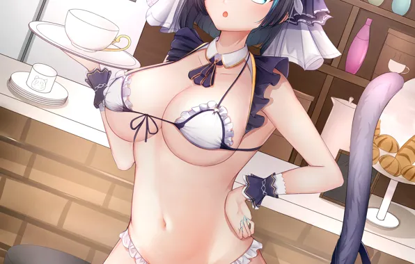 Girl, sexy, lingerie, pantsu, bra, cleavage, panties, green eyes