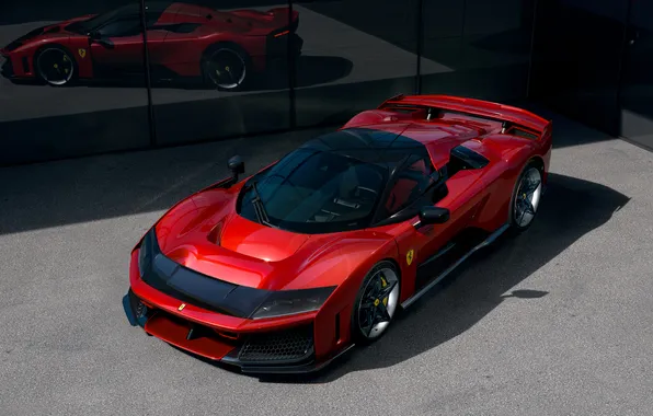 Front, Вид сверху, Supercar, Вид сбоку, 2025, Italy Car, V6 Engine, Red & Black