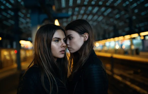 Фон, девушки, лица, профиль, Jet, Kate