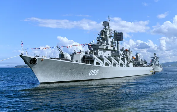 Парад, ракетный крейсер, Маршал Устинов