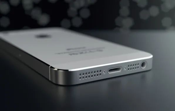Apple, Iphone, Rendering, Silver, Macro