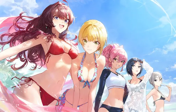Girl, game, nipples, boobs, woman, big, breast, anime