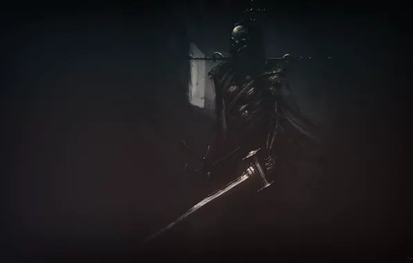 Fantasy, Ghost, Skull, Shadow, Characters, Gloomy, Matte Painting, Dmitrii Ustinov