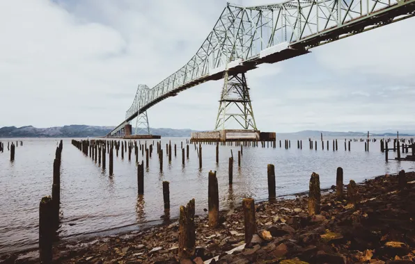 Мост, берег, United States, Oregon, Astoria