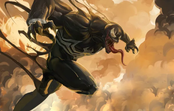Язык, Зубы, Marvel, Веном, Venom, Симбиот, Creatures, Venom Fanart