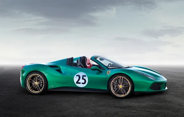 Картинка Ferrari, 2016, 488, Ferrari 488 Spider "The Green Jewel"