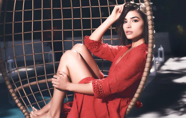 Картинка взгляд, девушка, поза, платье, Olivia Culpo