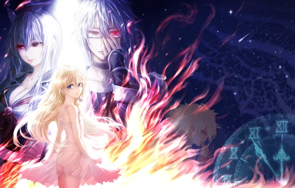 Девушки, аниме, арт, парень, touhou, kirisame marisa, kamishirasawa keine, mizuhashi parsee