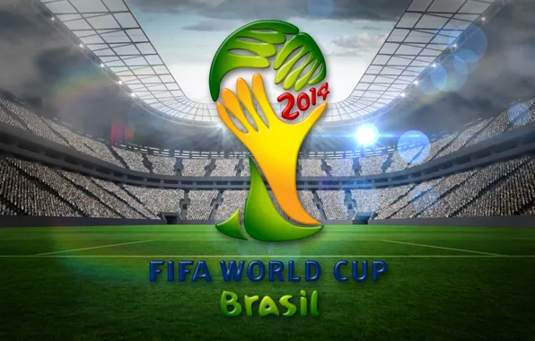 Stadium, football, flag, World Cup, Brasil, FIFA, 2014