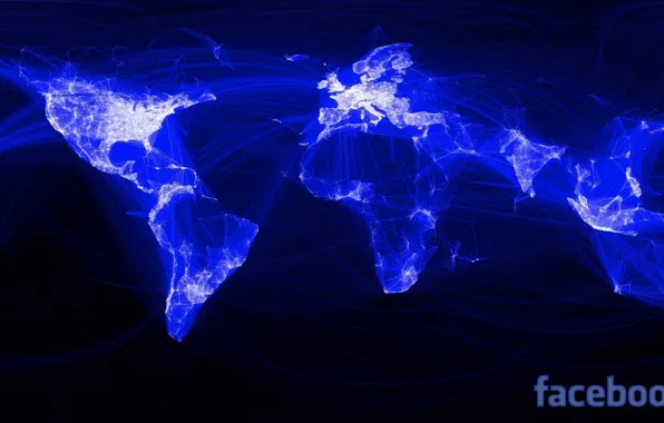 Сеть, мир, карта, facebook, связи, социальная
