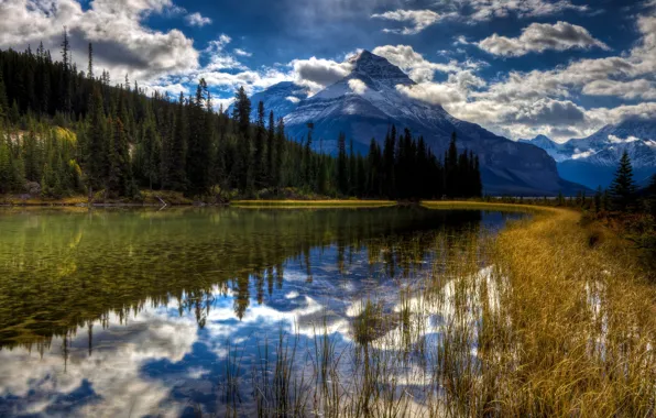 Пейзаж, горы, озеро