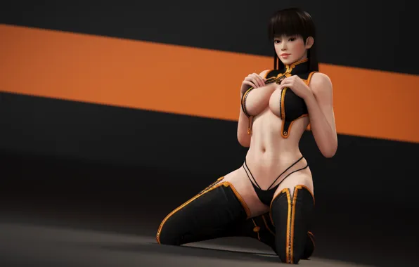 Грудь, девушка, тело, kasumi, Dead or Alive, doa