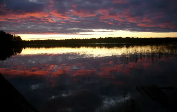 Nature, Sky, Sweden, Lake, Umea