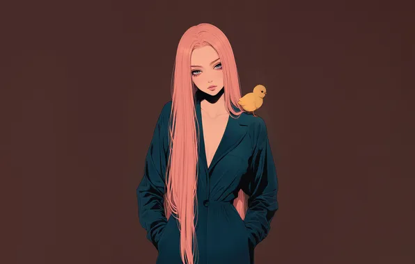 Картинка girl, anime, birdie