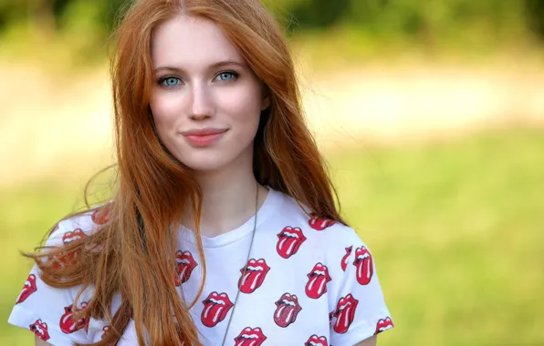 Картинка взгляд, девушка, фон, волосы