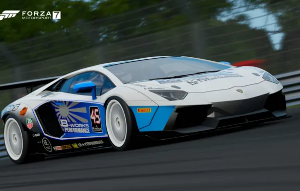 Lamborghini, Microsoft, game, Aventador, Forza Motorsport, Forza Motorsport 7
