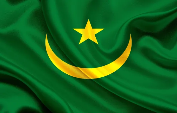 Картинка Флаг, Мавритании, Mauritania