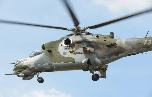 Картинка вертолёт, Hind, транспортно-боевой, Ми-24В, Mil Mi-24V