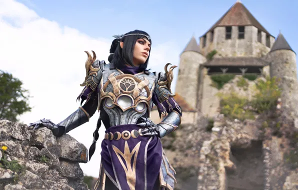 Girl, armor, cosplay, Baldur's Gate 3, Shadowheart, Cinderys