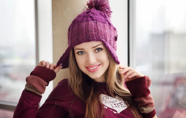 Взгляд, девушка, улыбка