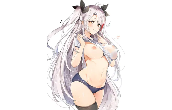 Sexy, lingerie, blouse, panties, nipples, boobs, anime, nude