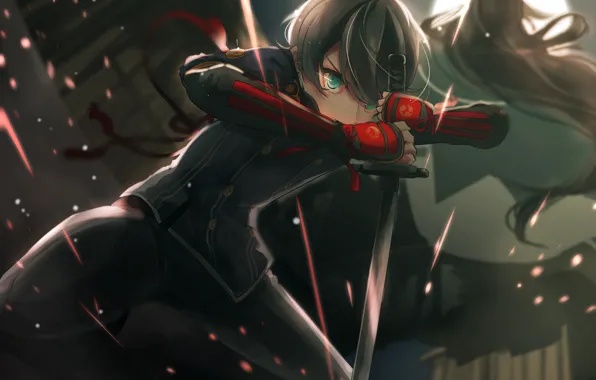 Аниме, арт, парень, Touken Ranbu, Танец мечей