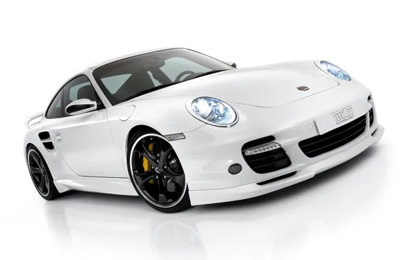 Белый, Porsche, Порше, Автомобиль