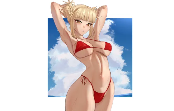 Hot, sexy, anime, pretty, blonde, body, babe, bikini
