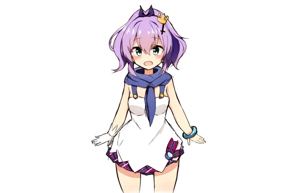 Girl, green eyes, dress, anime, beautiful, short hair, pretty, attractive
