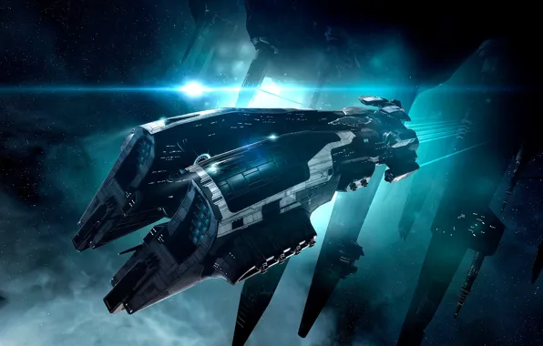 Туманность, станция, Космос, space, космический корабль, eve online, space ship, космоопера
