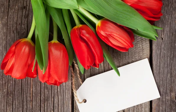 Картинка любовь, цветы, букет, тюльпаны, red, love, wood, flowers