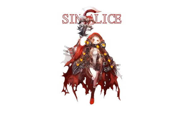 Оружие, игра, арт, девочка, Sinoalice, Akazukin