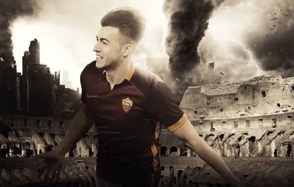 Wallpaper, sport, football, player, AS Roma, Stephan El Shaarawy