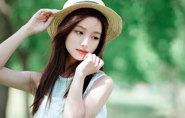 Beautiful, Asian, Model, Woman, Hat, Cute, Pretty, Petite