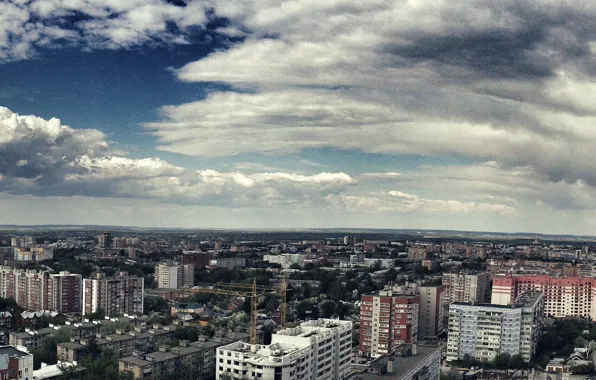 Город, крыши, Панорама