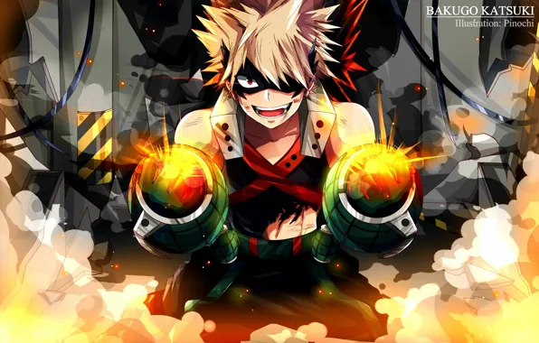 Аниме, арт, герой, парень, Boku no Hero Academia, Моя геройская академия