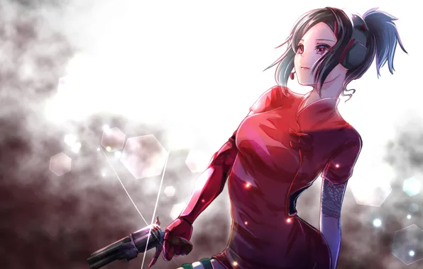 Девушка, Gun, Short Hair, Black Hair, Fortnite