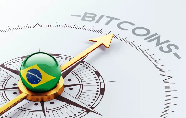Картинка стрелка, указатель, бразилия, bitcoins, brazilia