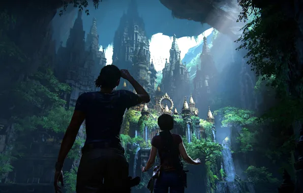 Game, woman, Uncharted, vegetation, Uncharted: The Lost Legacy
