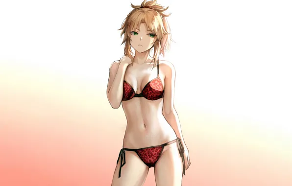Картинка girl, sexy, lingerie, bra, cleavage, panties, green eyes, boobs