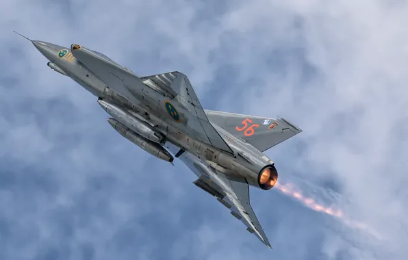 Истребитель, Форсаж, SAAB, ВВС Швеции, Saab 35 Draken, ПТБ, Gdynia Aerobaltic 2019