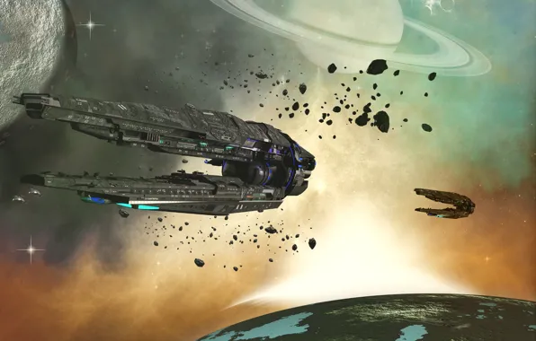 Планеты, звёзды, bildgrosse andern, battle ship Andromeda