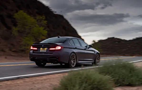 Картинка BMW, road, M5, F90, taillights, BMW M5 CS