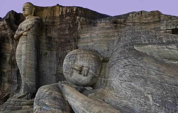 Картинка камень, статуи, Будда