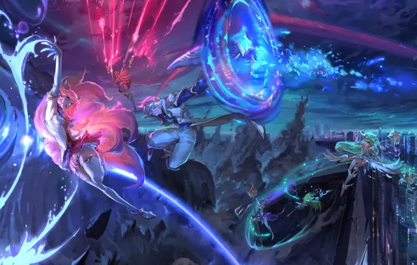 Яркие краски, движение, игра, game, League of Legends, LOL, Лига Легенд, Miss Fortune
